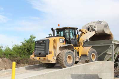 Ready mix concrete loader with Houston concrete products